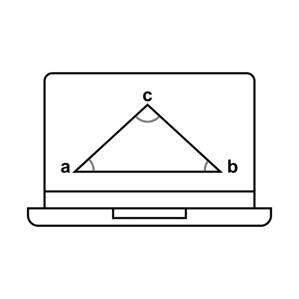 Aprendizaje electrónico con ordenador portátil — Archivo Imágenes Vectoriales