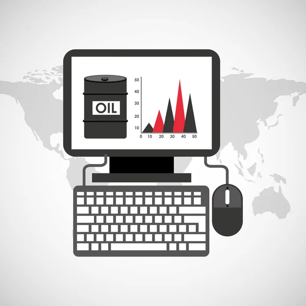 石油价格在线工业 — 图库矢量图片