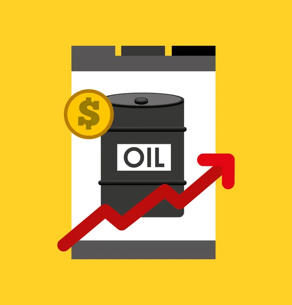 Precios del petróleo industria petrolera — Vector de stock