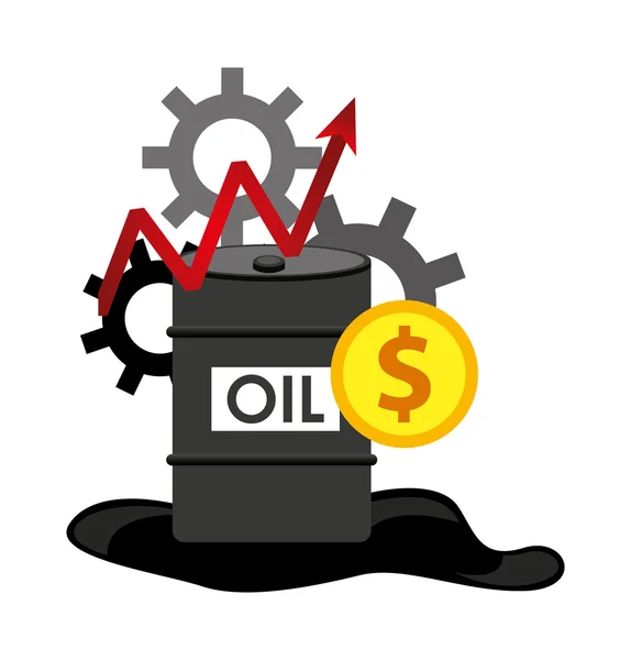 Prix du pétrole industrie pétrolière — Image vectorielle