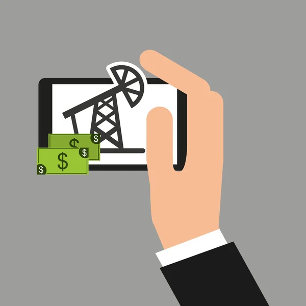 Ціни на нафту онлайн промисловість — стоковий вектор