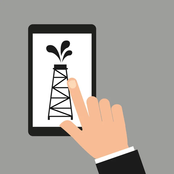 Prix du pétrole industrie en ligne — Image vectorielle