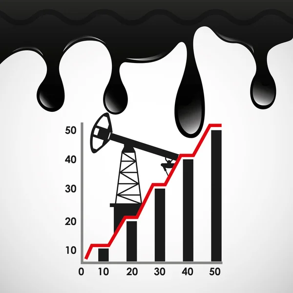 Olie prijzen aardolie-industrie — Stockvector