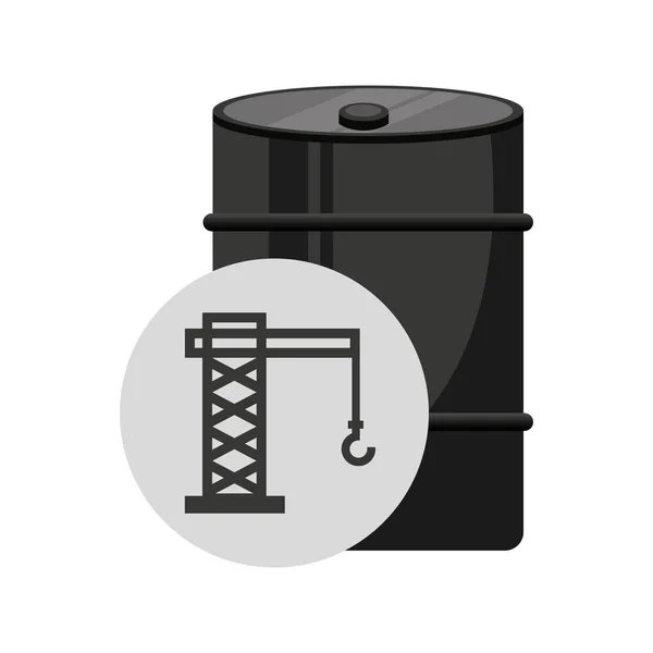 Barril petroluem indústria ícone — Vetor de Stock