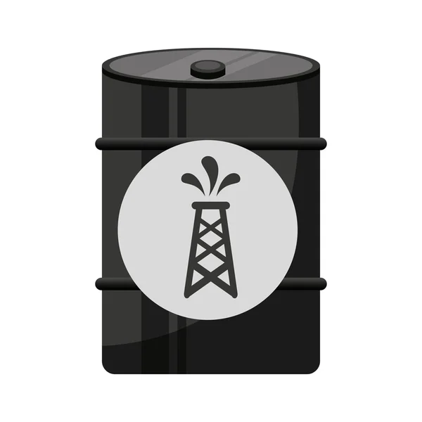 Baril icône de l'industrie pétrolière — Image vectorielle