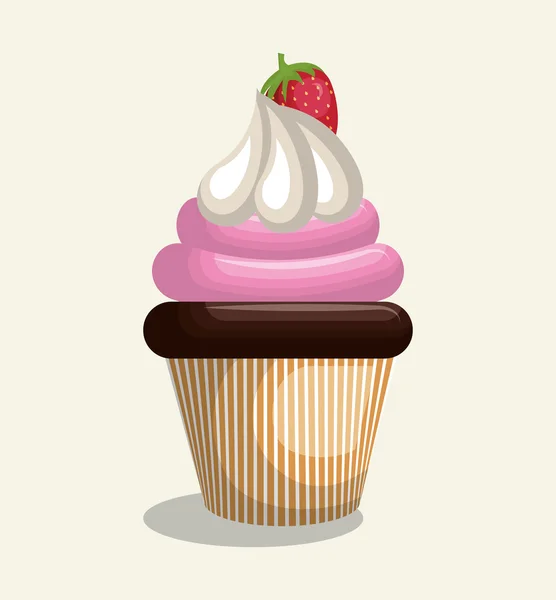 Geburtstag Cupcake süße Party — Stockvektor