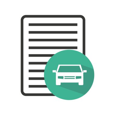 Araba sigorta iş simgesi