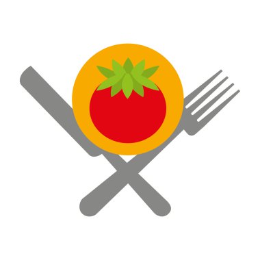 Gıda ve çatal bıçak takımı menü