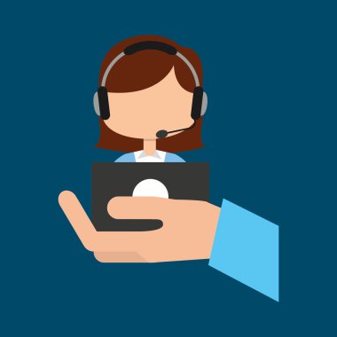 müşteri hizmet düz simgeler