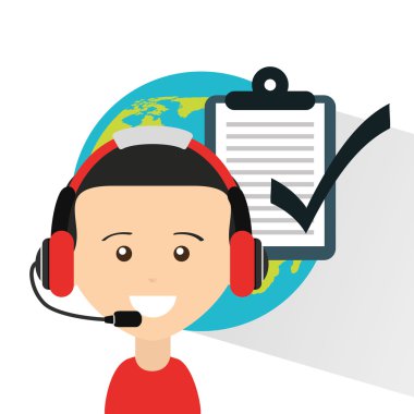 müşteri hizmet düz simgeler