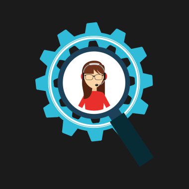 müşteri hizmet düz simgeler