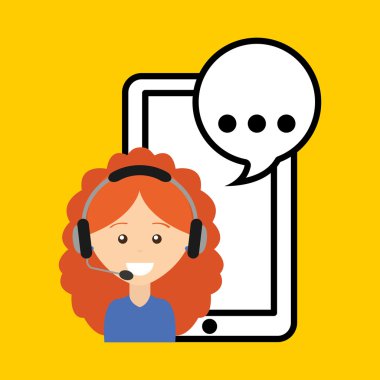 müşteri hizmet düz simgeler