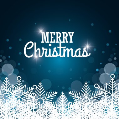 kar tanesi grafik ile neşeli Noel tebrik kartı