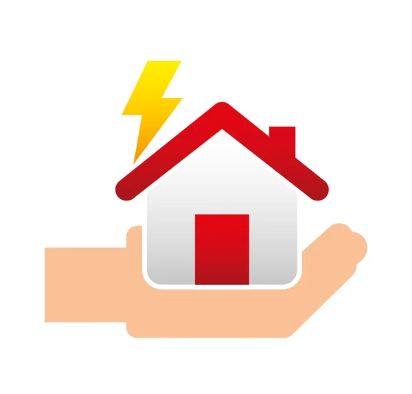 Ikona koncept Home pojištění nemovitostí — Stockový vektor