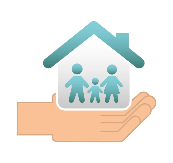 Family insurance concept icon — Stock Vector