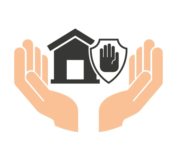 Ikona koncepcja domu ubezpieczenie Właściwość — Wektor stockowy