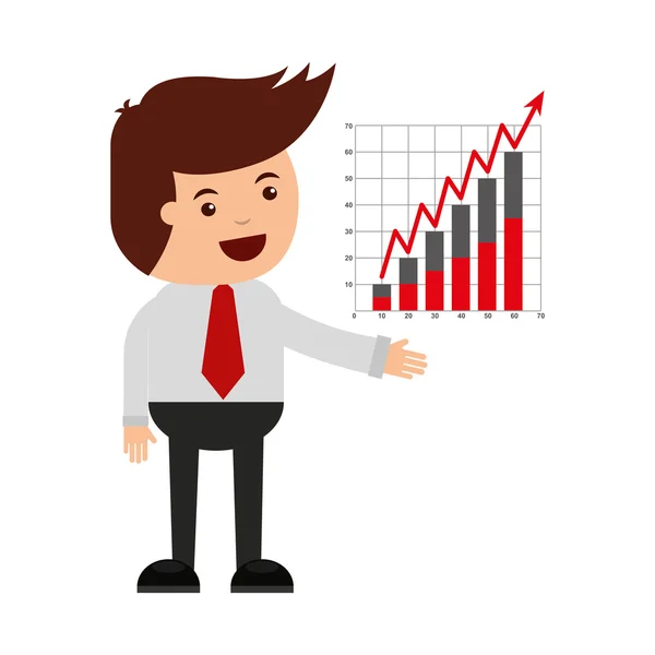 Business statistieken concept pictogram — Stockvector