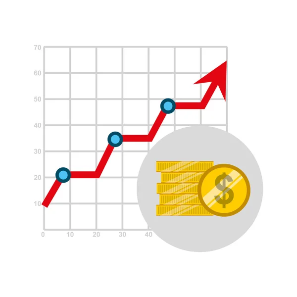 Estatística de negócios ícone conceito — Vetor de Stock