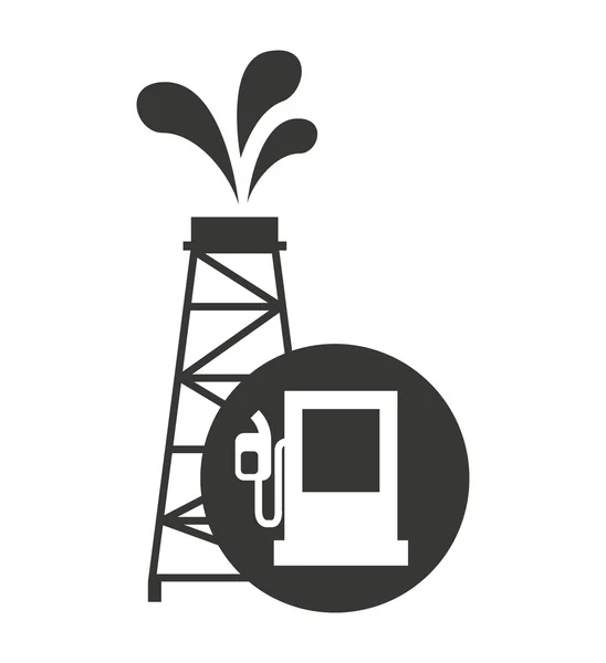 Икона бизнеса нефтяной промышленности — стоковый вектор