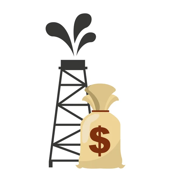 Oil industry business icon — Stock Vector