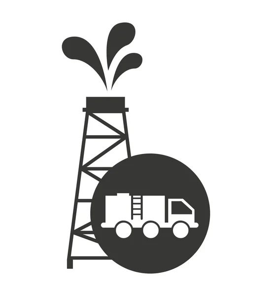 Oil industry business icon — Stock Vector