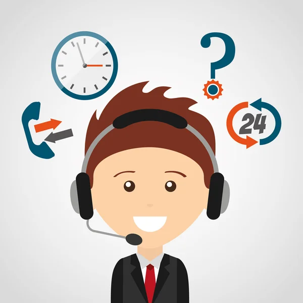 Customer service flat pictogrammen — Stockvector