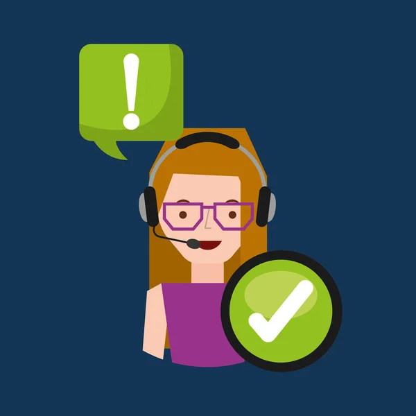 Customer service flat icons — Stock Vector