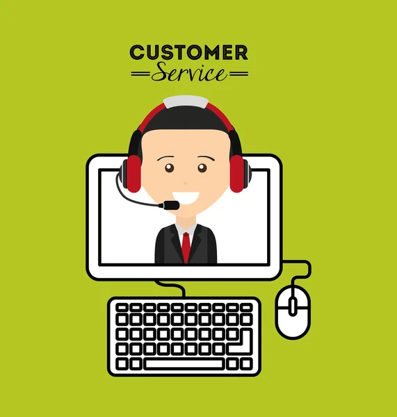 Customer service flat pictogrammen — Stockvector