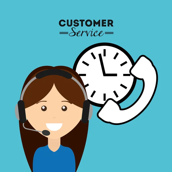 Flat Icons des Kundendienstes — Stockvektor