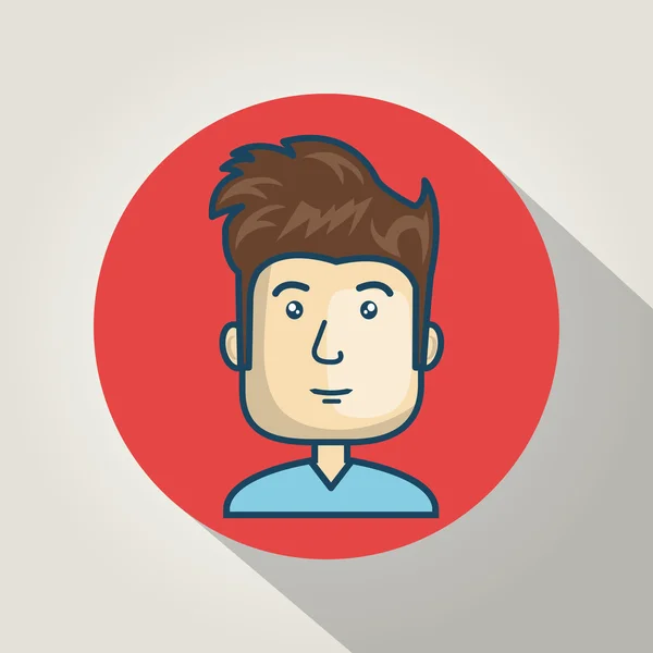 Charakter facet avatar internet grafiki — Wektor stockowy
