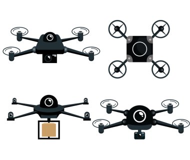 set değişik dron izole
