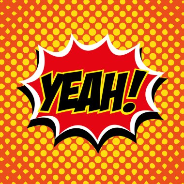 komik kabarcık apeech Evet tasarım