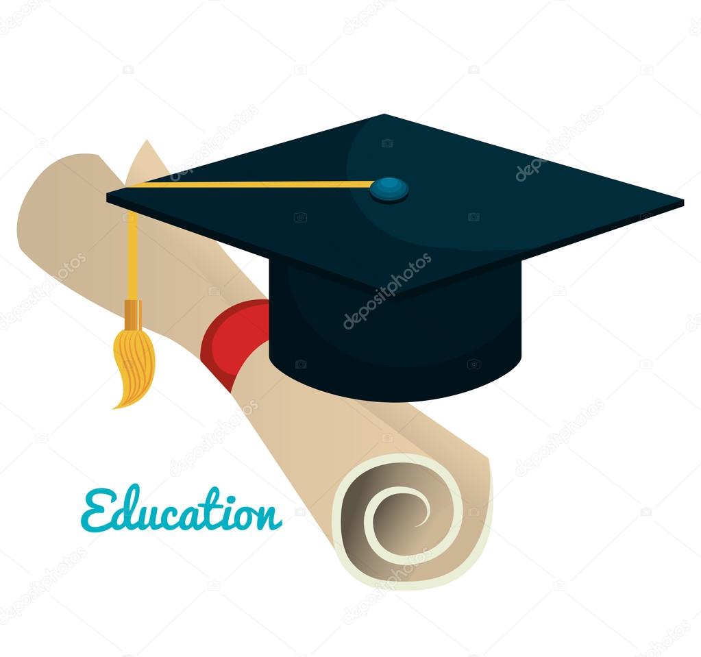 education cap graduation graphic isolated