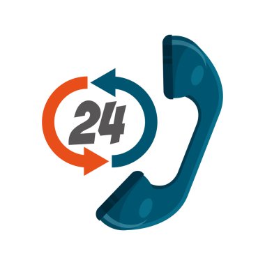 telefon hoparlör ile çağrı merkezi simgesini