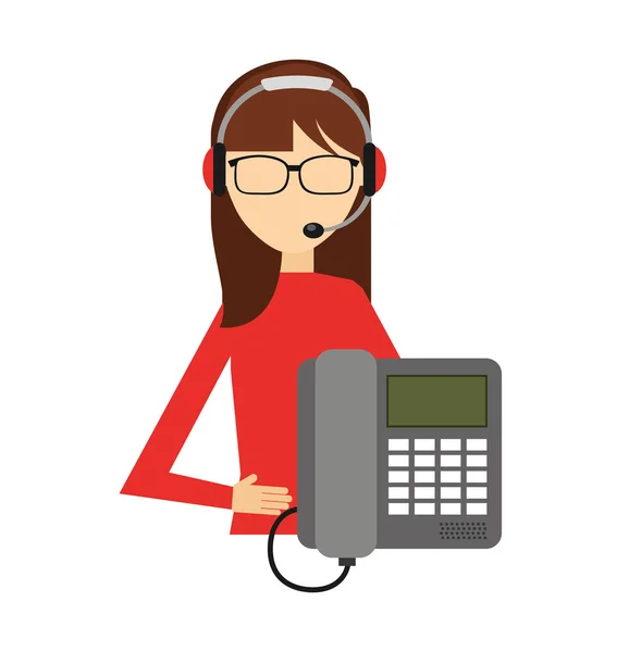 Call center operatören avatar — Stock vektor