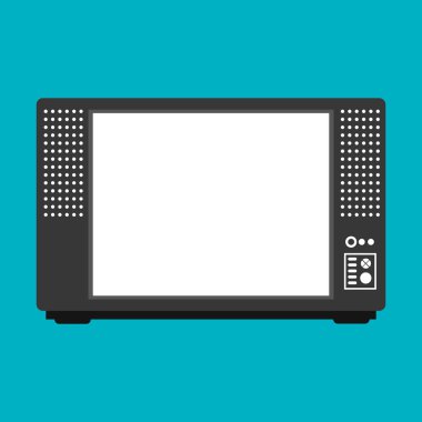 tv retro vintage siyah izole