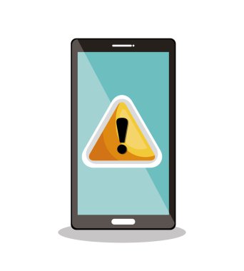 akıllı telefon uyarı simgesi simgesi desig