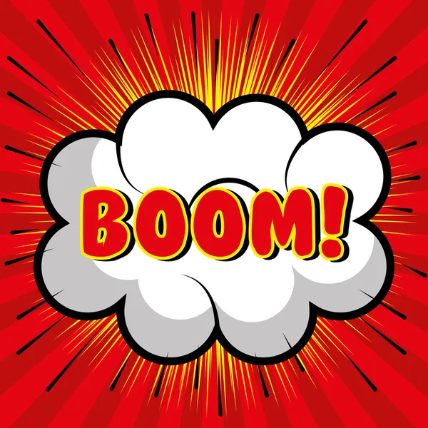 Bubbla tal boom explosion grafik — Stock vektor