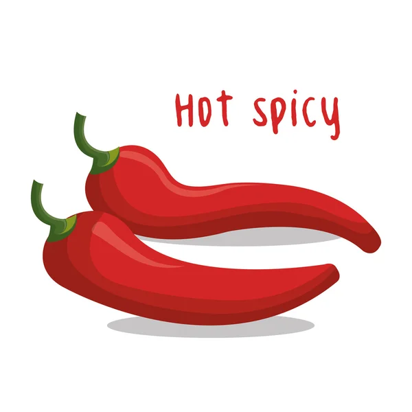 Icon chili pepper hot spicy graphic — Stock Vector