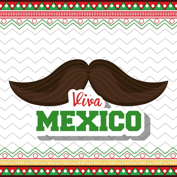 Bigote viva mexico símbolo gráfico — Archivo Imágenes Vectoriales