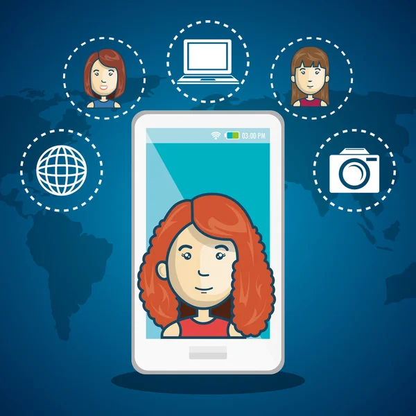 Dessin anim smartphone homme connexion internet monde Dessin anim smartphone homme connexion internet monde