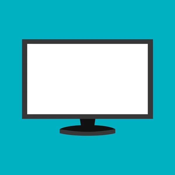 TV plazma modern fehér képernyő grafikus — Stock Vector