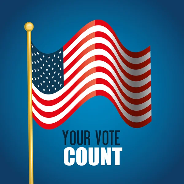 Flag usa tu gráfico de conteo de votos — Archivo Imágenes Vectoriales