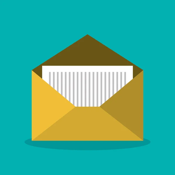 Nachricht E-Mail Umschlag Icon Design — Stockvektor