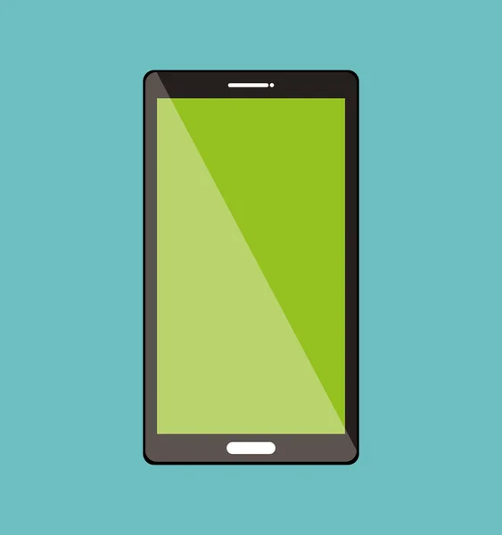 Design gráfico de tela verde smartphone —  Vetores de Stock