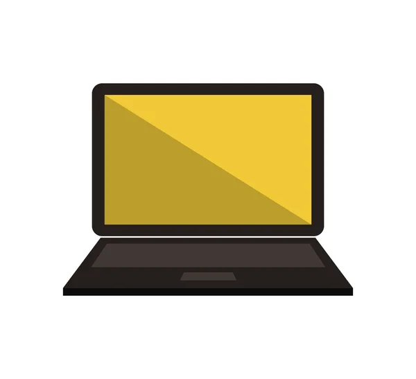 Ícone de laptop design de tecnologia aberta — Vetor de Stock