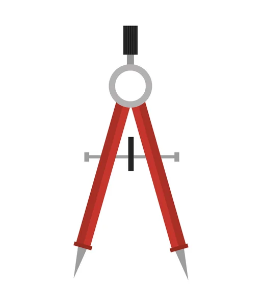 Дизайн мультяшного компаса шкільного інструменту — стоковий вектор