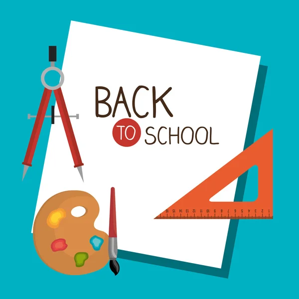 Back to school set graphic isolated — Stock Vector