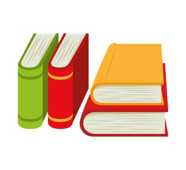 karikatür kitap yığın okul tasarım