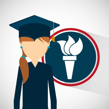 Üniversite öğrenci mezuniyet amblemi